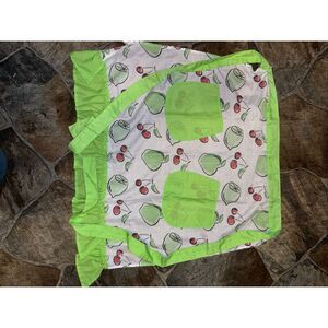 Dress Bard Apron Cherries and Apples Lime Green